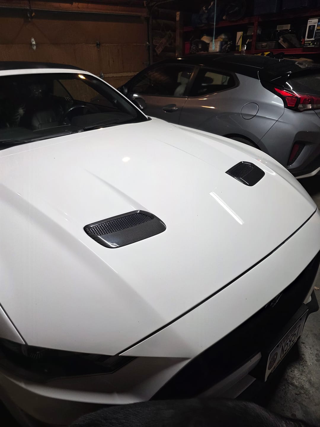 Customer photo review of Real Carbon Fiber Hood Vent Cover for For Mustang 2018-2023
