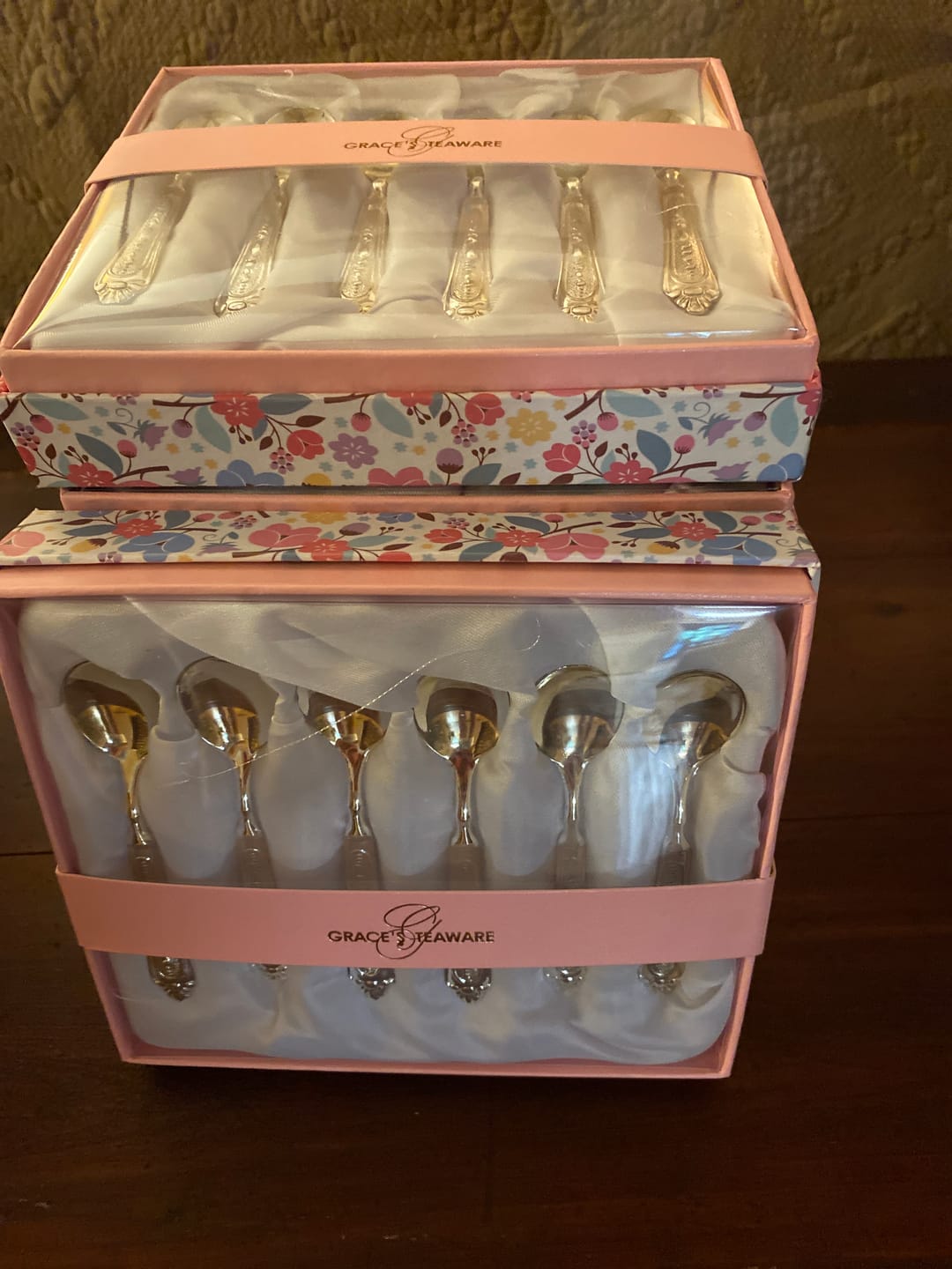 Customer photo review of Silver Plated Demi Spoon with Classic Floral Handle Set of 6