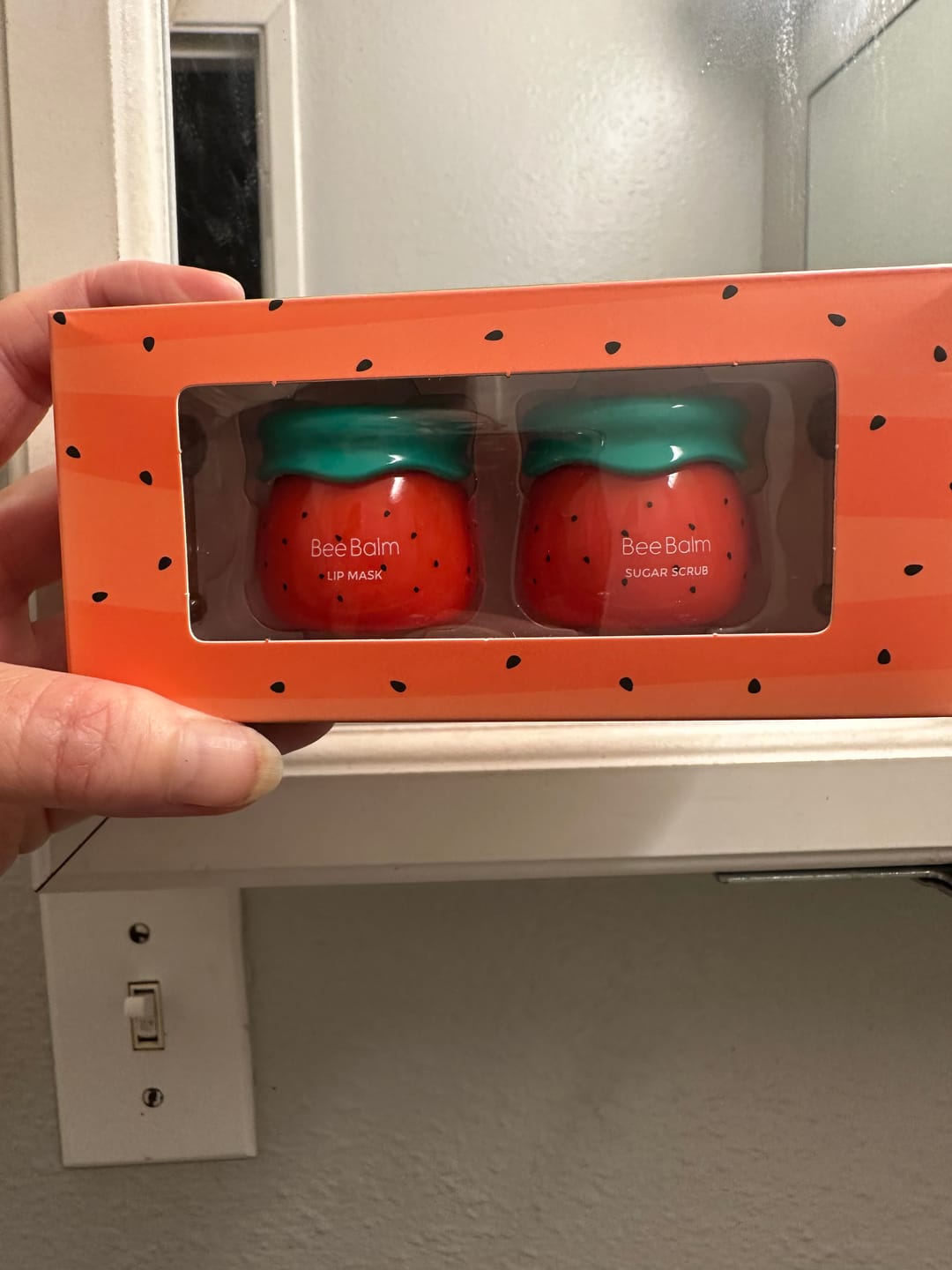 Customer photo review of Watermelon Lip Mask + Sugar Scrub Set
