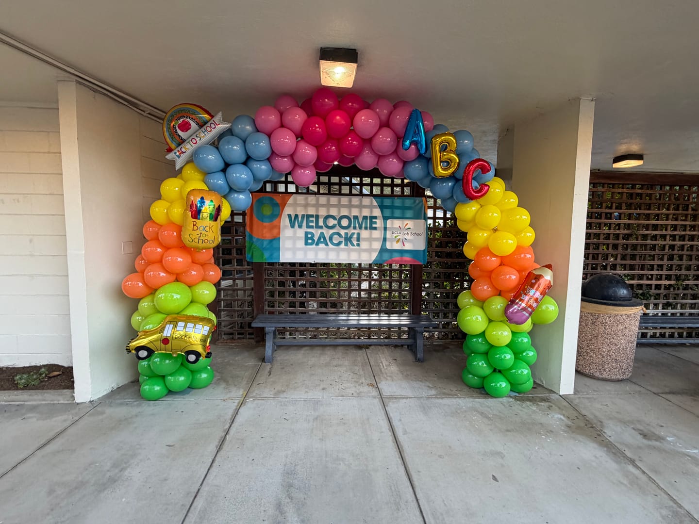 Customer photo review of 10x8 Ft Aluminum Balloon Arch Frame Wedding Arch Stand