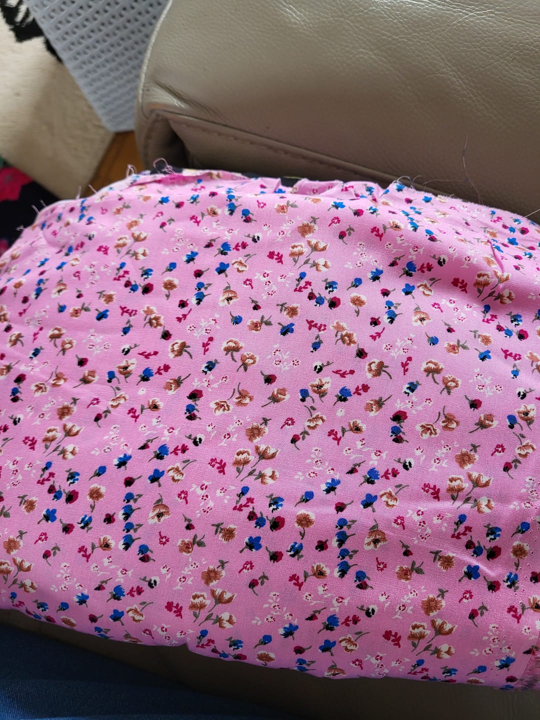 Customer photo review of 3 Metres Printed Dressmaking Viscose Fabric – 55" Wide (Flamingo)