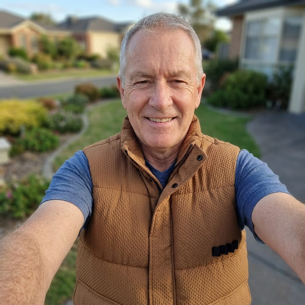 Customer photo review of Herren Herbst Weste mit Stehkragen