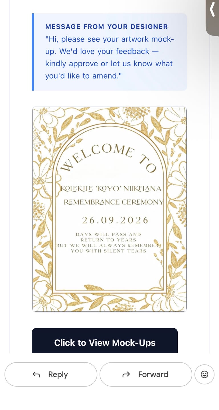 Customer photo review of Welcome Board