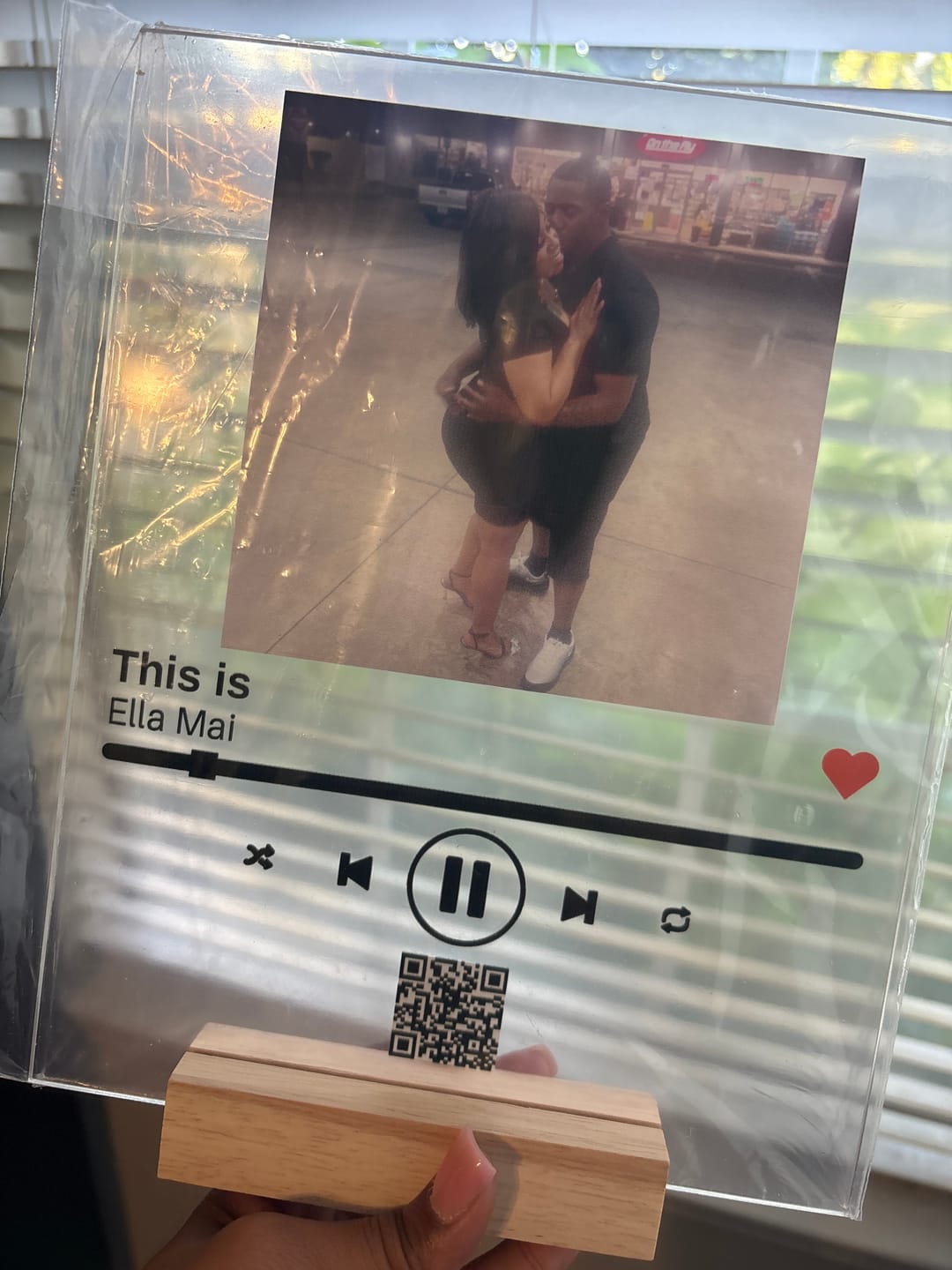 Customer photo review of Where We Met Personalized Map Block