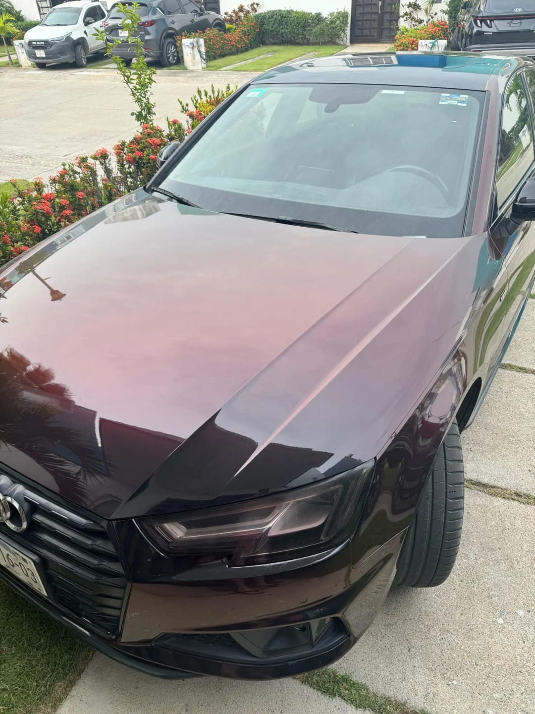 Customer photo review of Mallcas™ Glossy Madeira Red Vinyl Wrap (PET Liner)