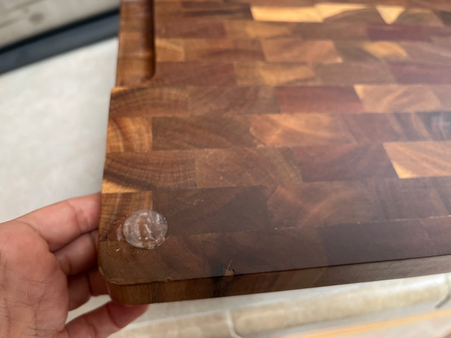 Customer photo review of Solid Walnut Cutting Board - PFAS Free