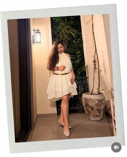 Customer photo review of Amalfi Pearl Halter Short Dress
