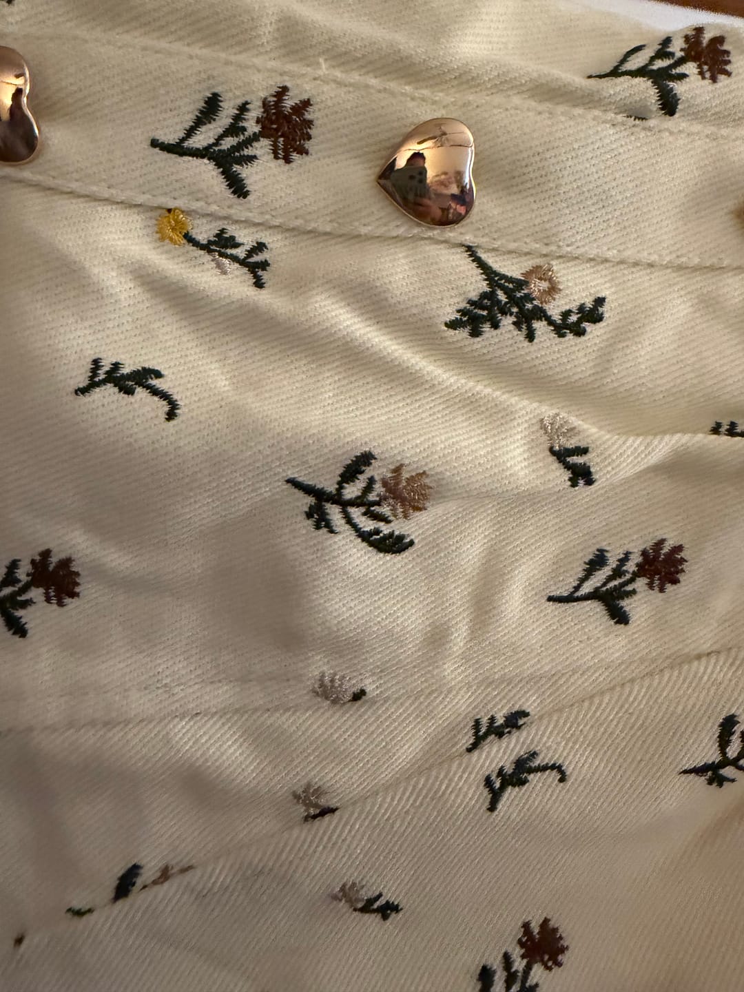 Customer photo review of Maple Petals Denim Embroidered Skort