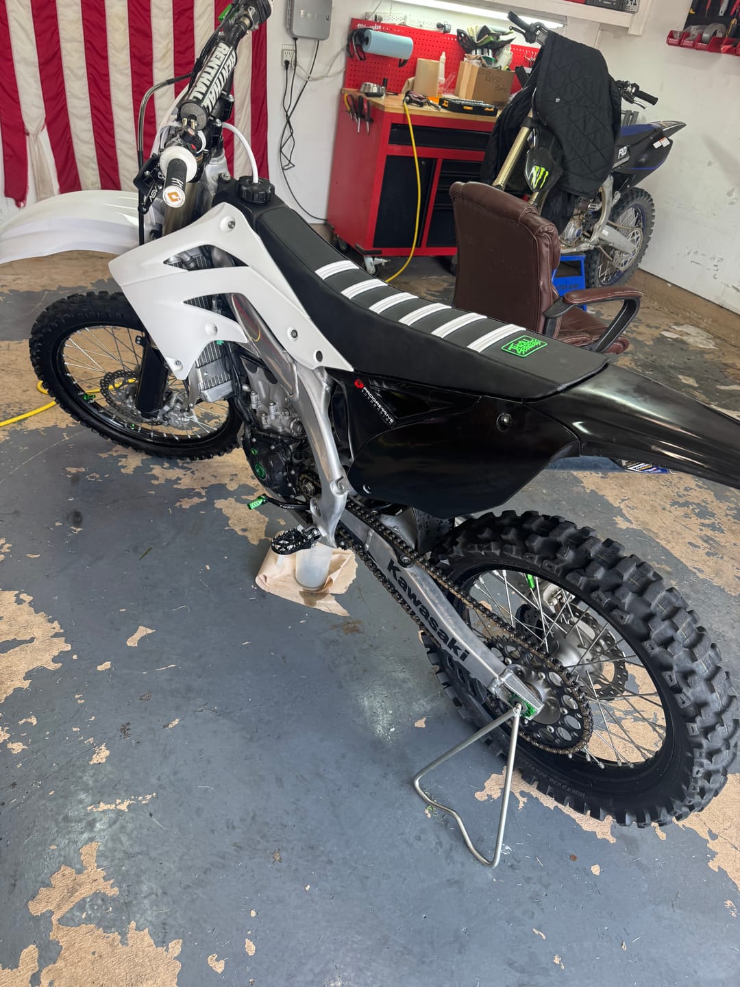 Customer photo review of Custom Seat Cover: 2012 Kawasaki KX450F
