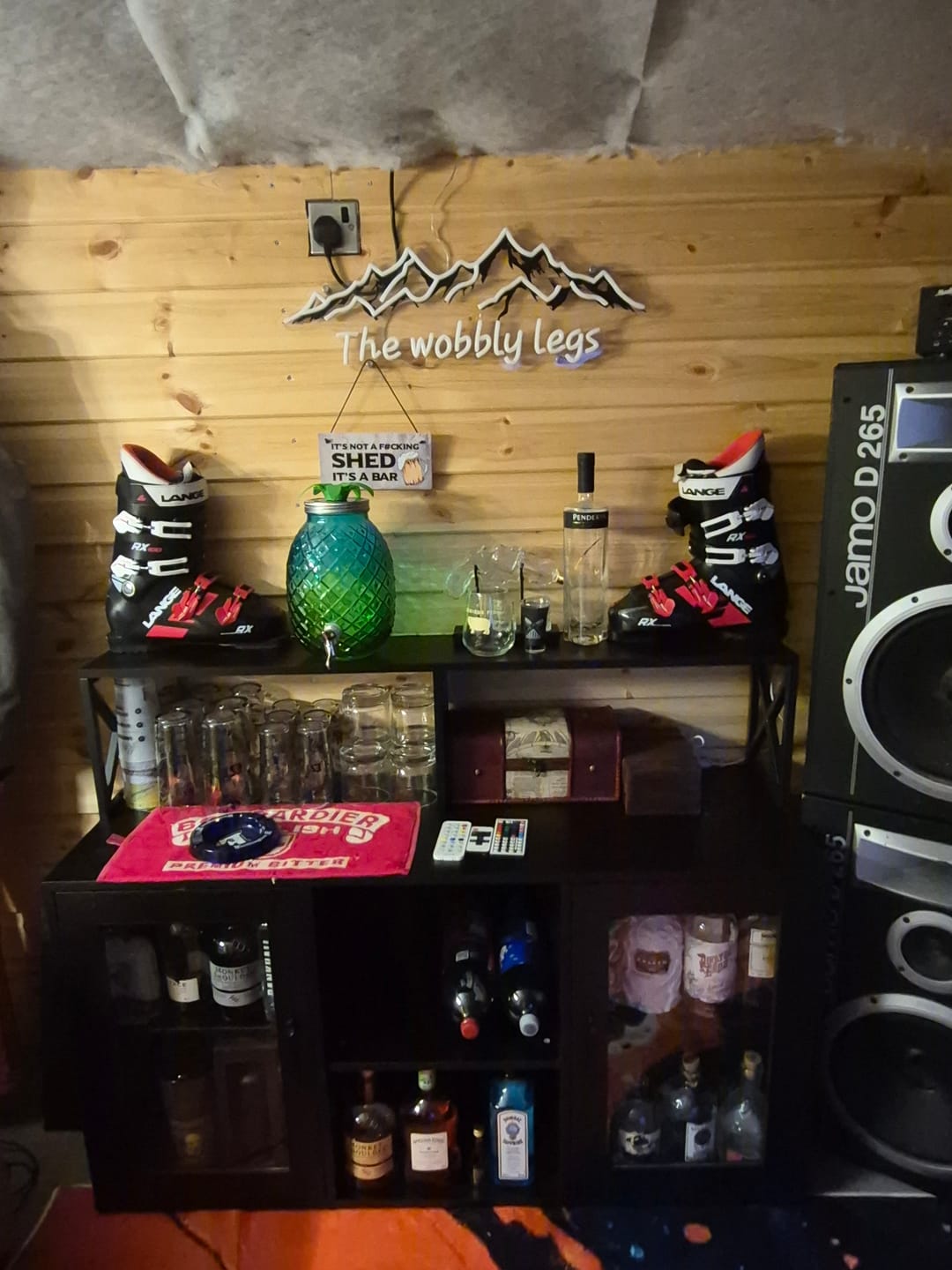 Customer photo review of The wobbly legs | Led Neon Sign