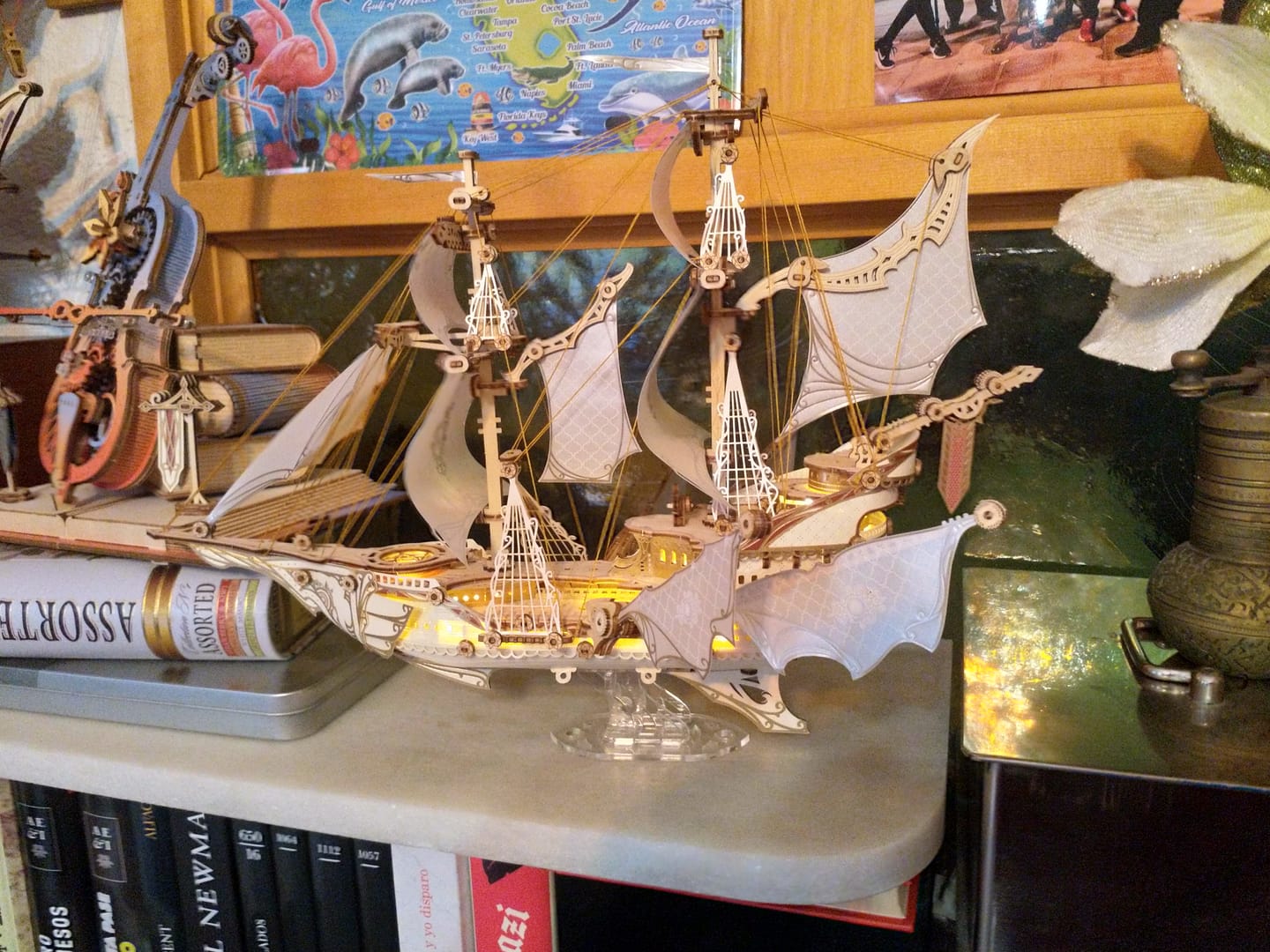Customer photo review of Fantasy Elf Ship DIY 3D Wooden Puzzle Kit