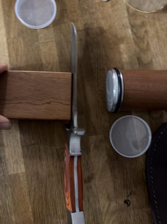 Customer photo review of Rolling Knife Sharpener