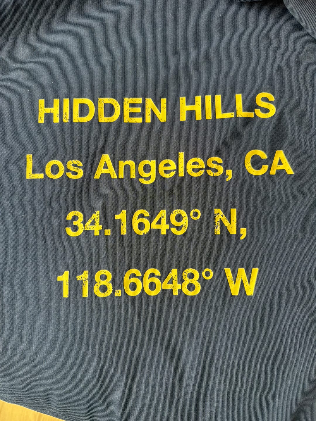Customer photo review of VINTAGE LOGO LONGSLEEVE T-SHIRT AMBER/NAVY