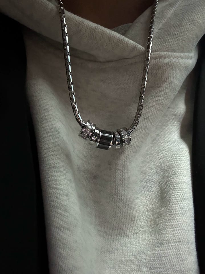 Customer photo review of Barrel Accent Necklace