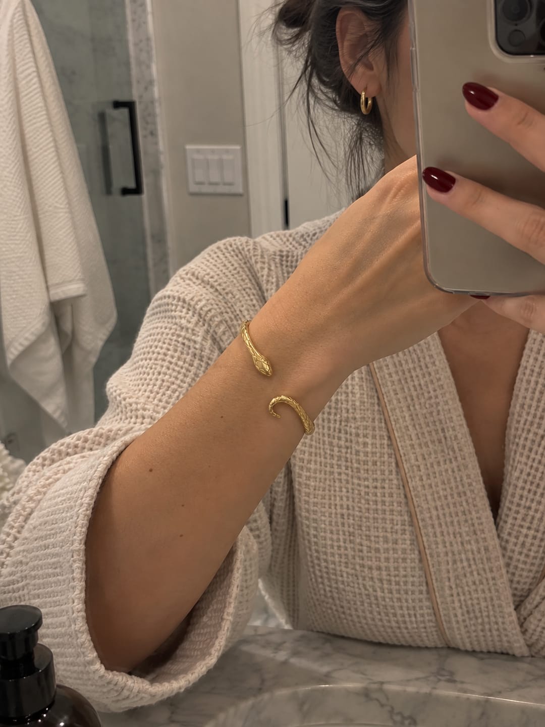 Customer photo review of Snake Gold Bangle
