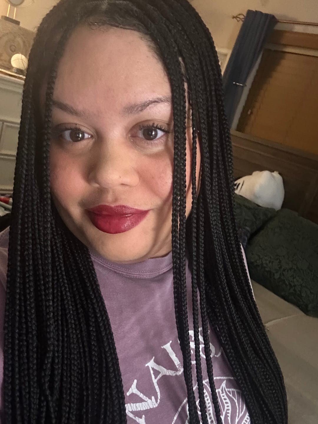 Customer photo review of Shade Knotless Braid Wig, Swiss Full Lace, Color 1B (Ready To Ship)