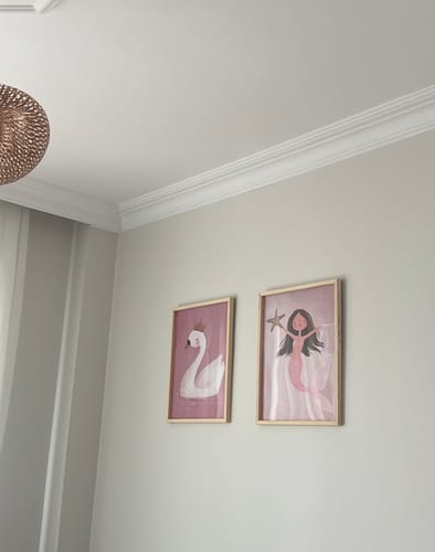 Customer photo review of Sevimli Deniz Kızı Kız Çocuk Odası Ahşap Tablo