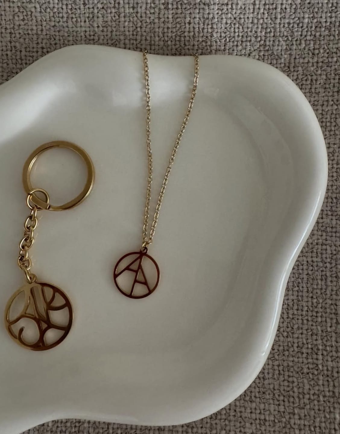 Customer photo review of Custom Monogram Keychain