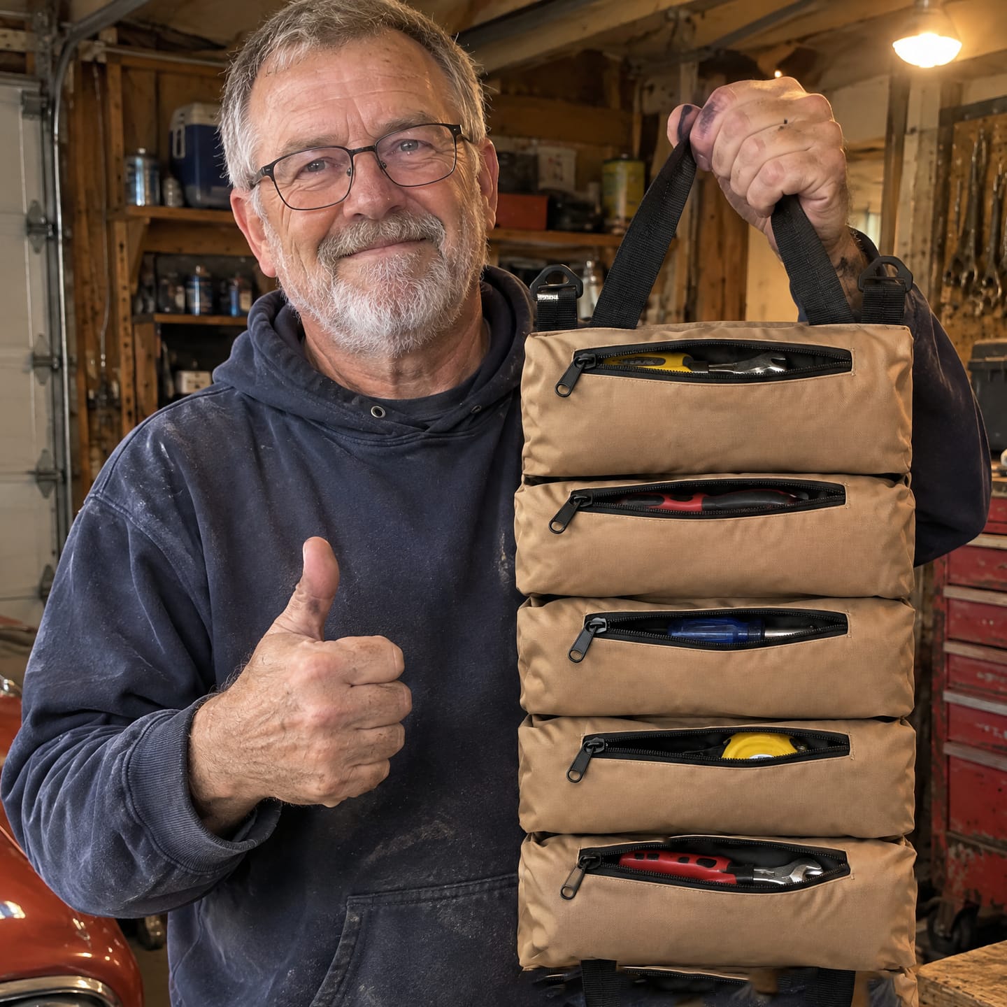 Customer photo review of TaskPack™ 5-Pocket Tool Organizer