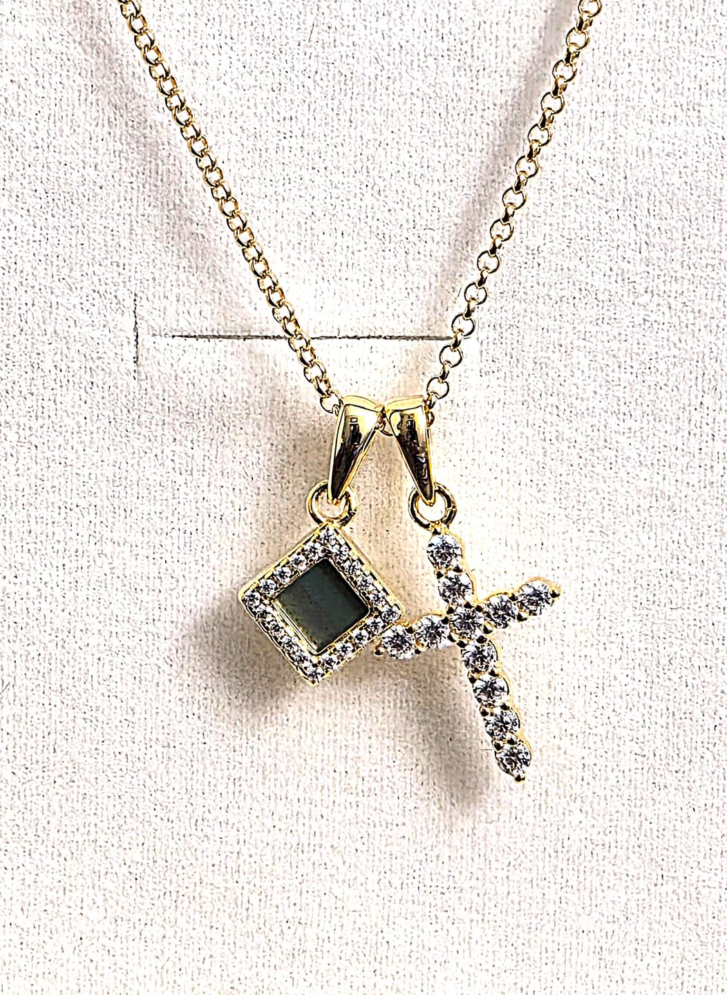 Customer photo review of The Sacred Cross Necklace