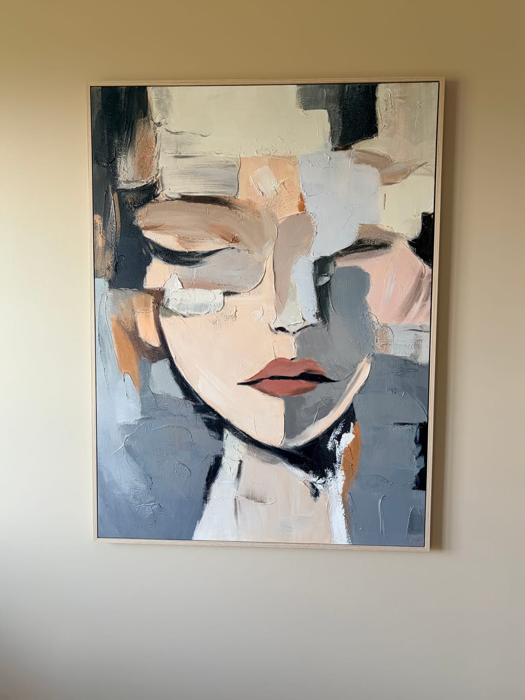Customer photo review of Abstract Portrait Canvas Art #AE021