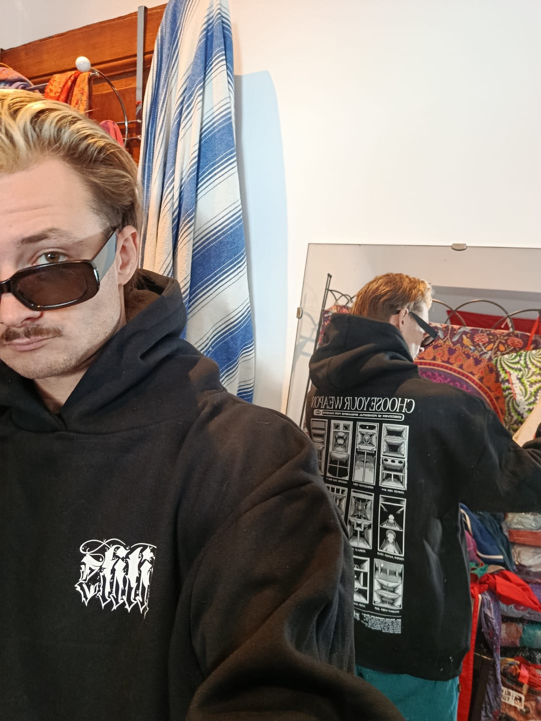 Customer photo review of Choose Your Weapon - Hoodie