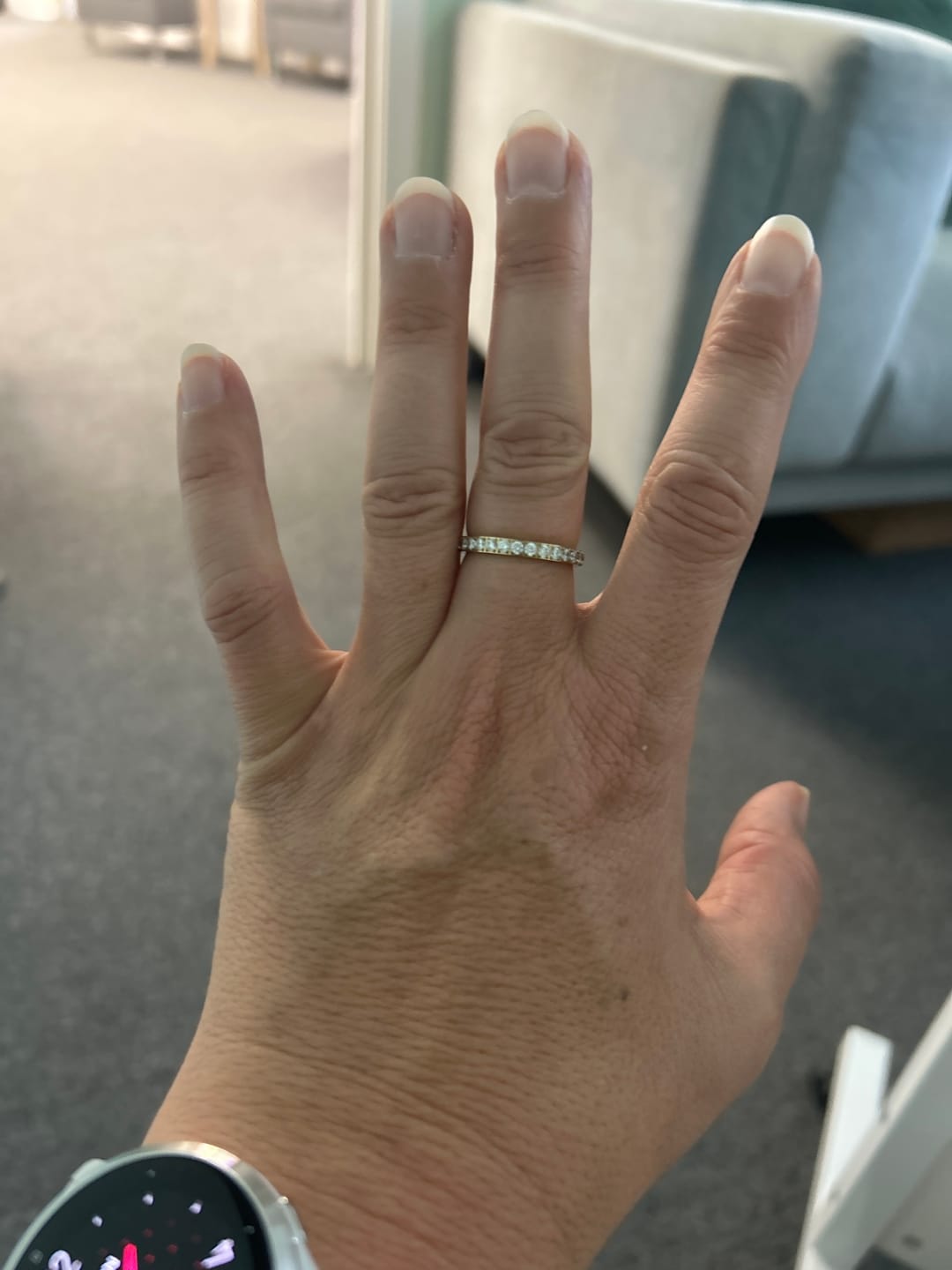 Customer photo review of Eternity Band Ring