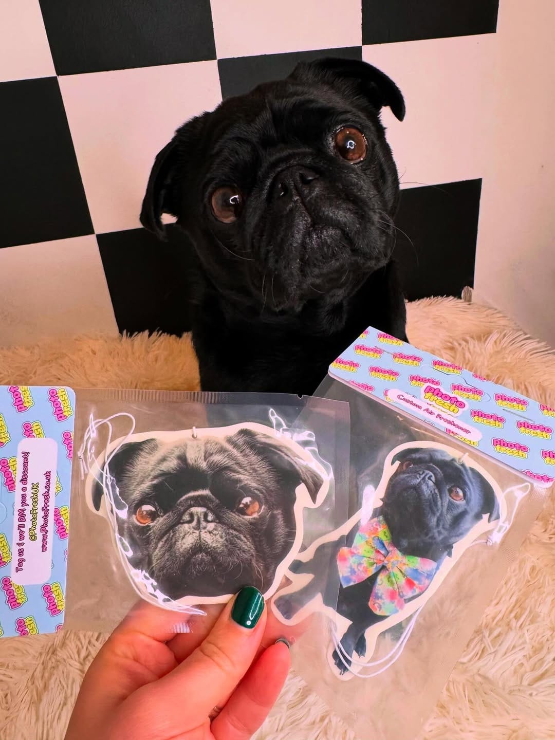 Customer photo review of Personalised Car Air Freshener