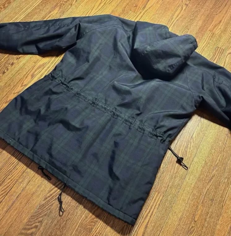 Customer photo review of Linda Oversized Plaid Lace-Up Jacket