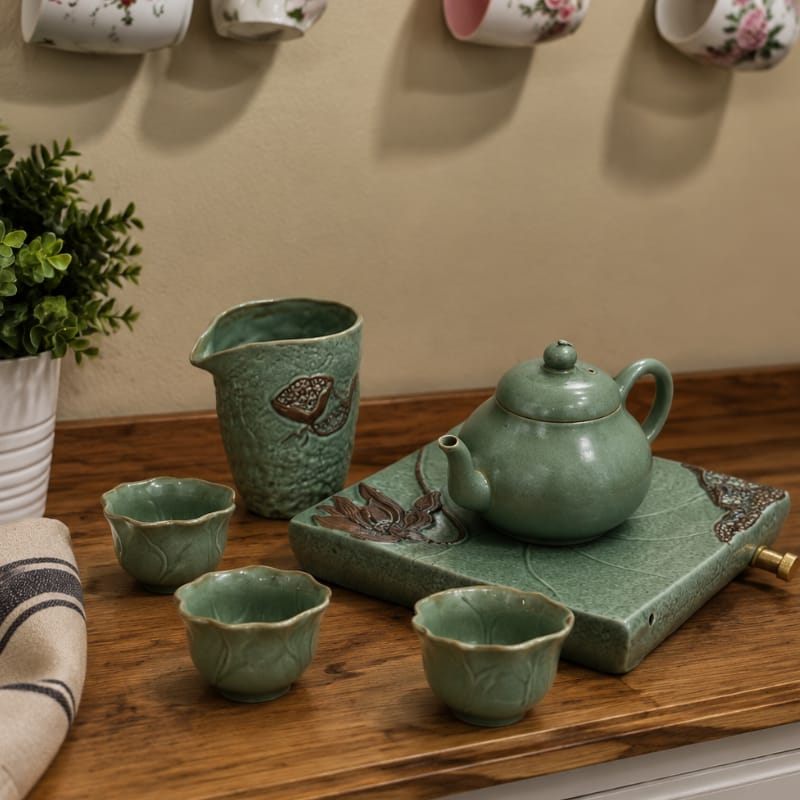 Customer photo review of Renji Lotus Teapot Set