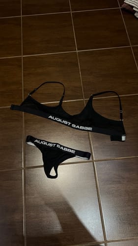 Customer photo review of Sabbe Bralette & Thong Set Classic, Black