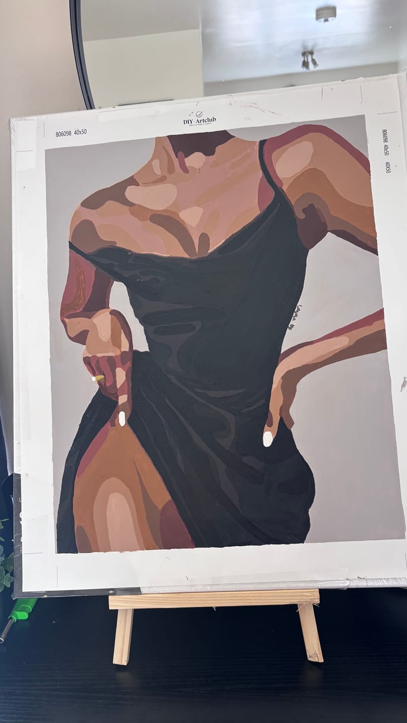 Customer photo review of Elegant Woman | Paint by Numbers
