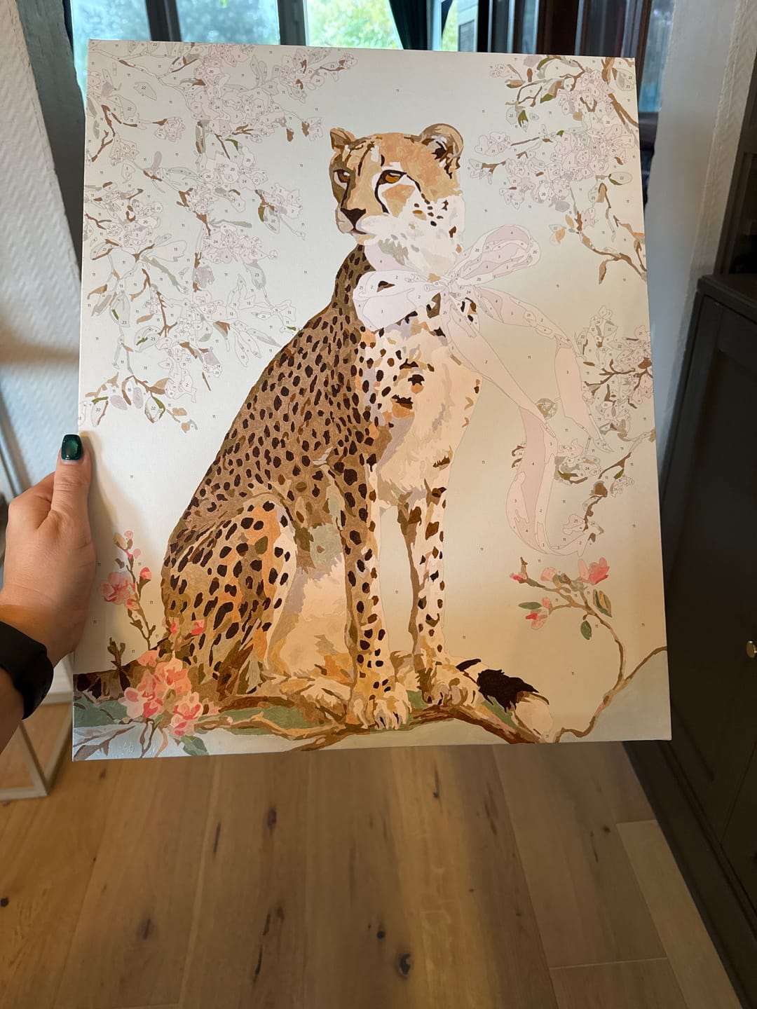 Customer photo review of The pink ribbon | Paint by Number
