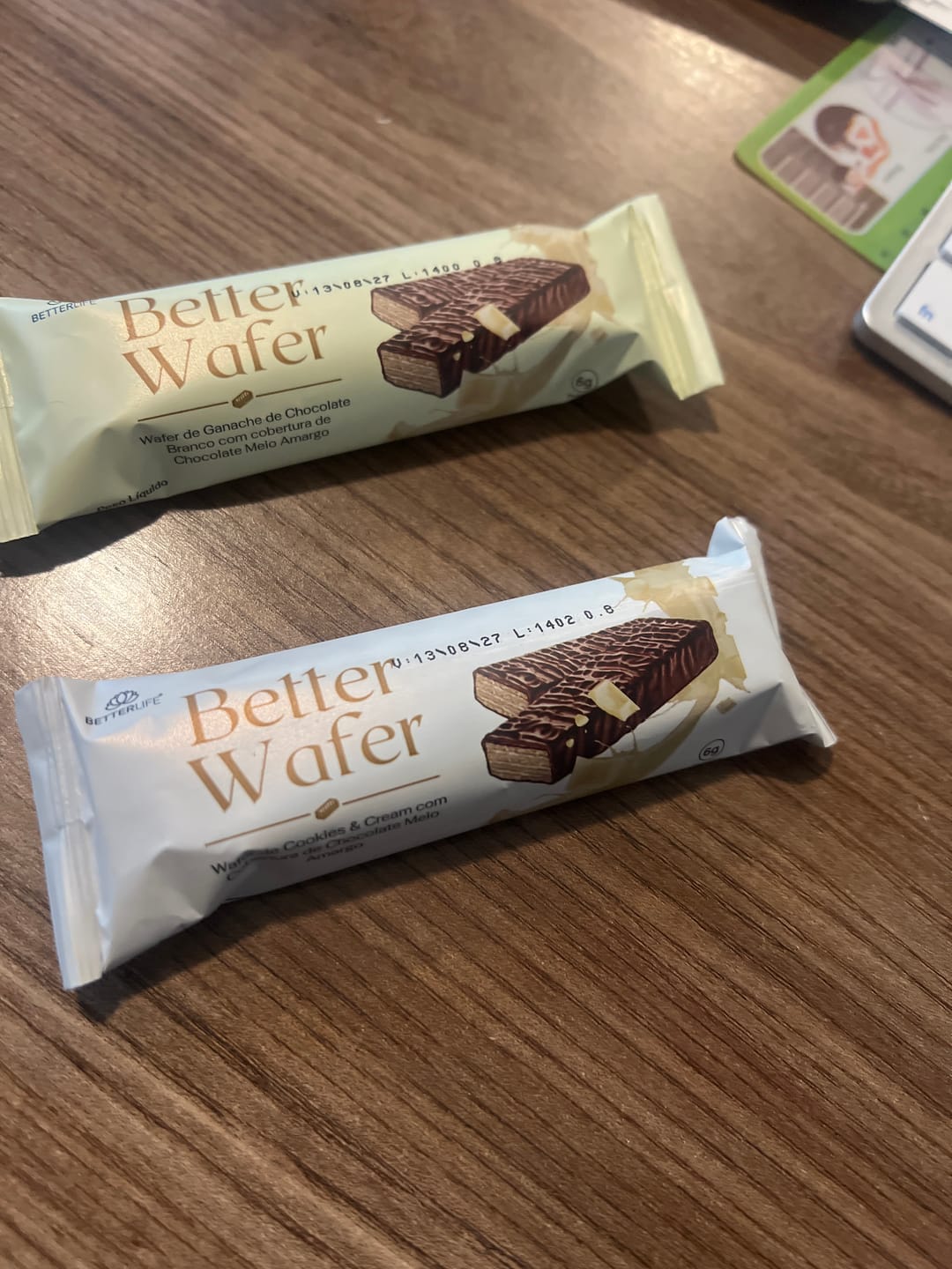 Customer photo review of Better Wafer Proteica Cookies & Cream - Caixa com 12 un