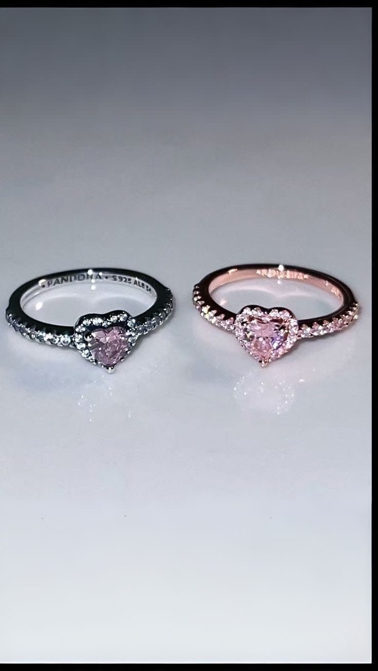 Customer photo review of Anillo Corazón Rosado PLATA 925