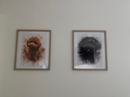 Customer photo review of Personalised Poster - Watercolour Realistic Portrait