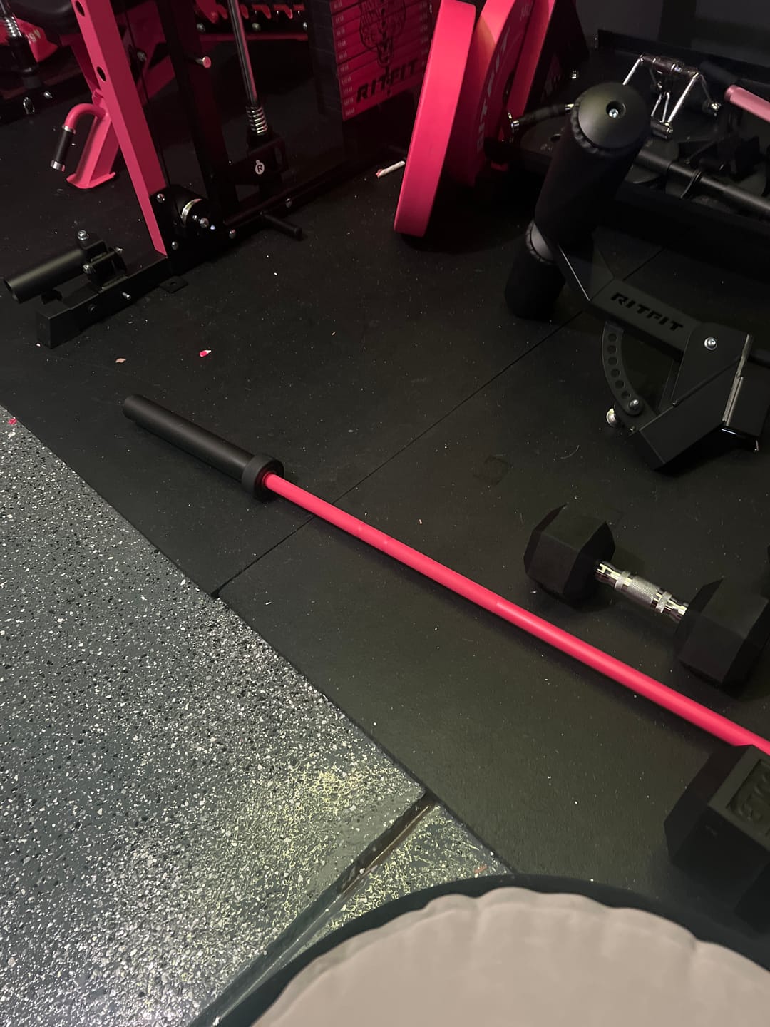 Customer photo review of RitFit 15kg Pink Leopard Olympic Training Barbell
