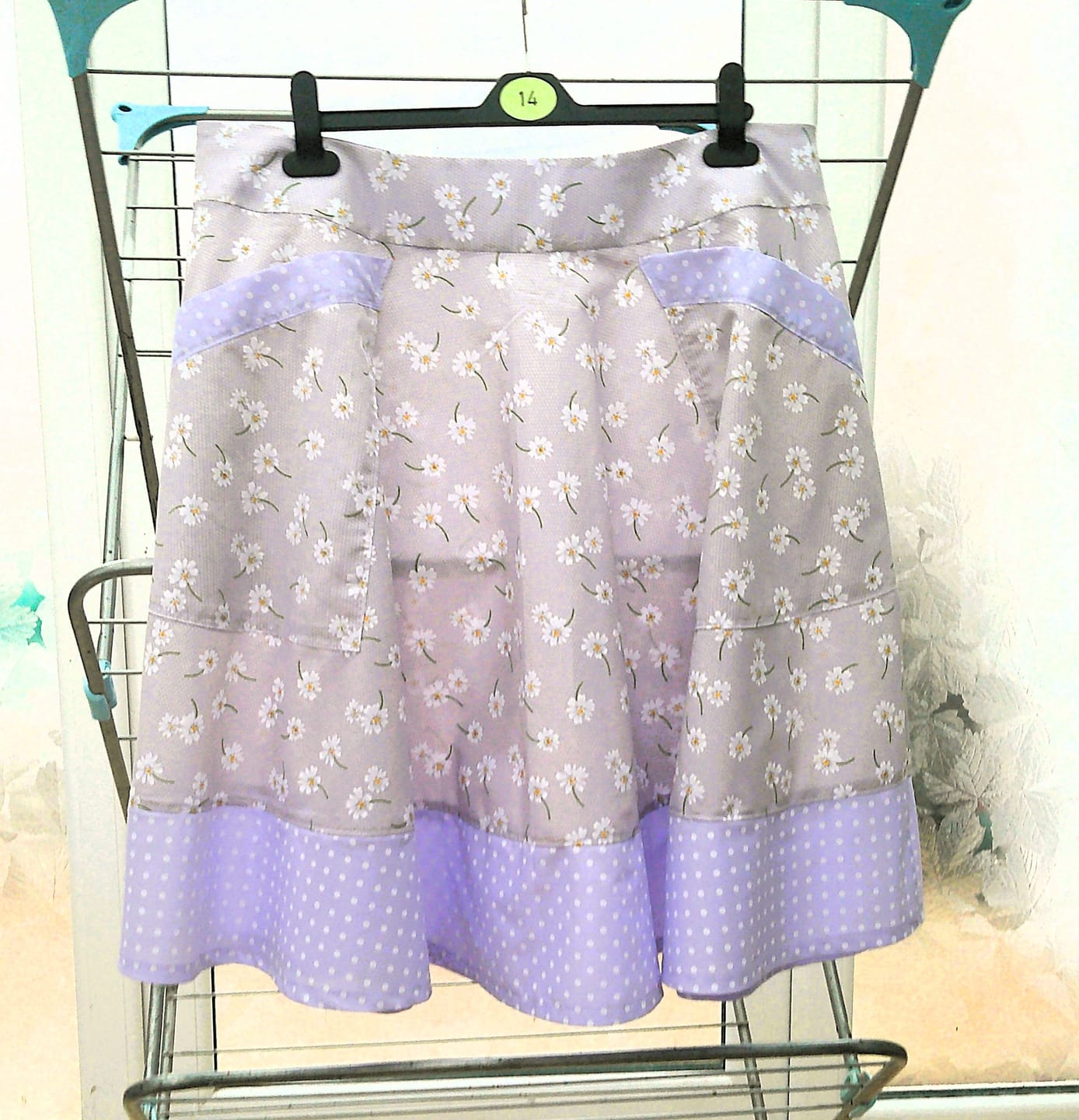 Customer photo review of White Flowers and Polka Dots Polycotton Fabric
