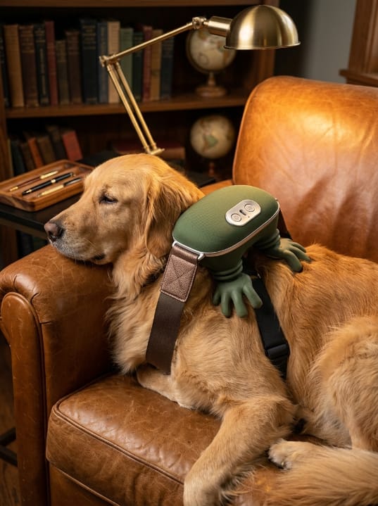 Customer photo review of Zavelix™ Dual-Use Red Light & Deep-Kneading Massager for People & Pets