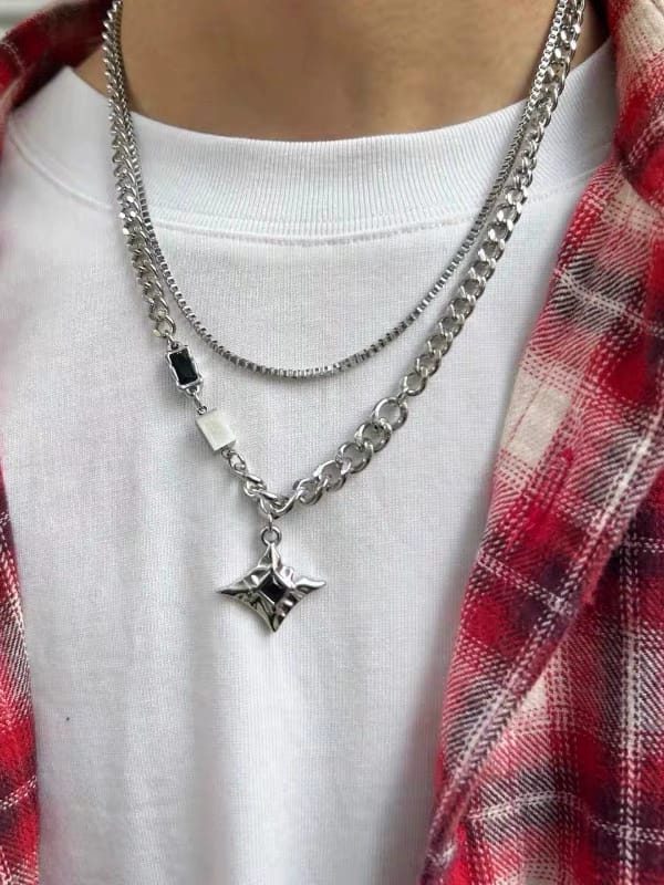 Customer photo review of Starburst Layered Necklace