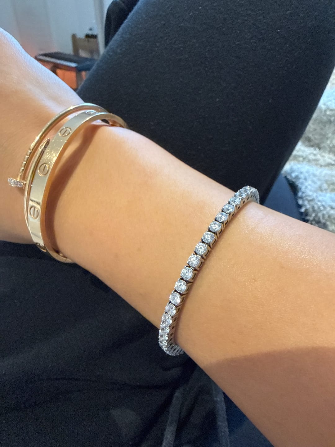 Customer photo review of Classic Tennis Studs