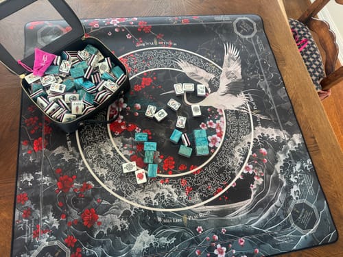 Customer photo review of Imperial Lotus Teal Tiles & Imperial Bloom Mat Bundle