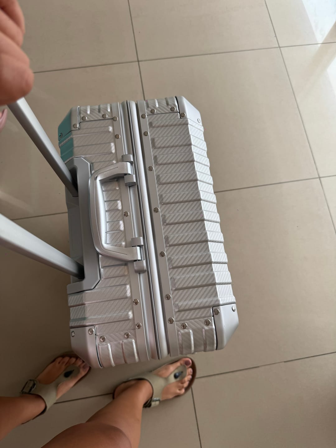 Customer photo review of TREVA Aluminum Suitcase Silver
