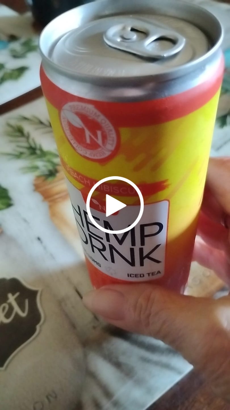 Customer video review of DELTA 9 + CBD BEVERAGE - Peach Hibiscus - 50MG - 4 PACK