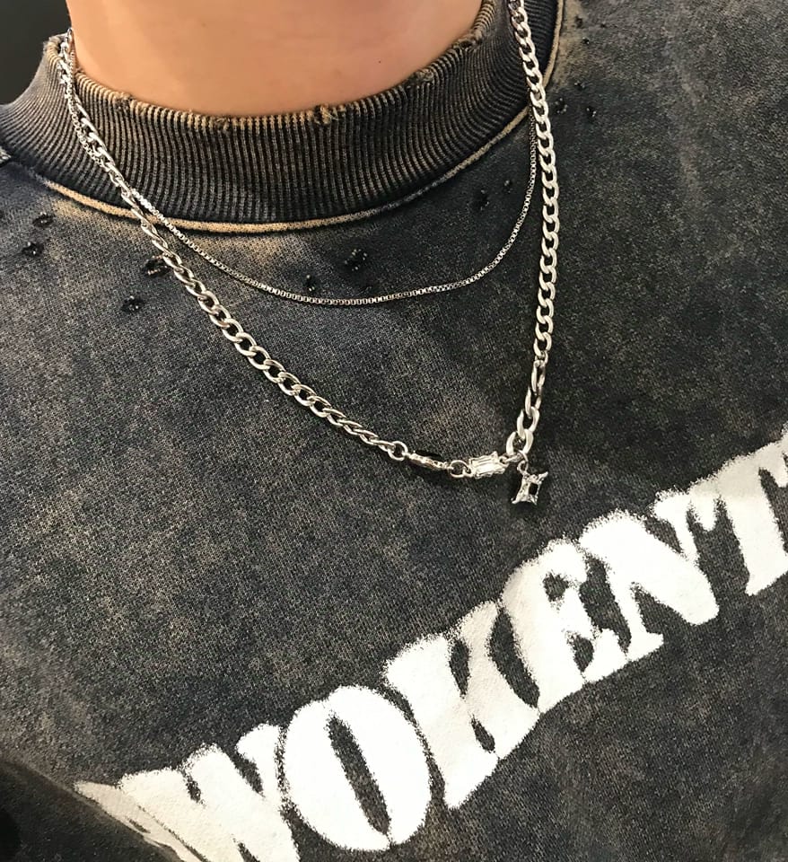 Customer photo review of Starburst Layered Necklace