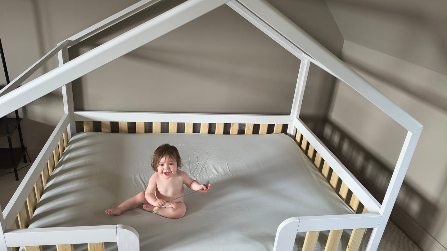 Customer photo review of Roomix Transition Convertible House Bed White