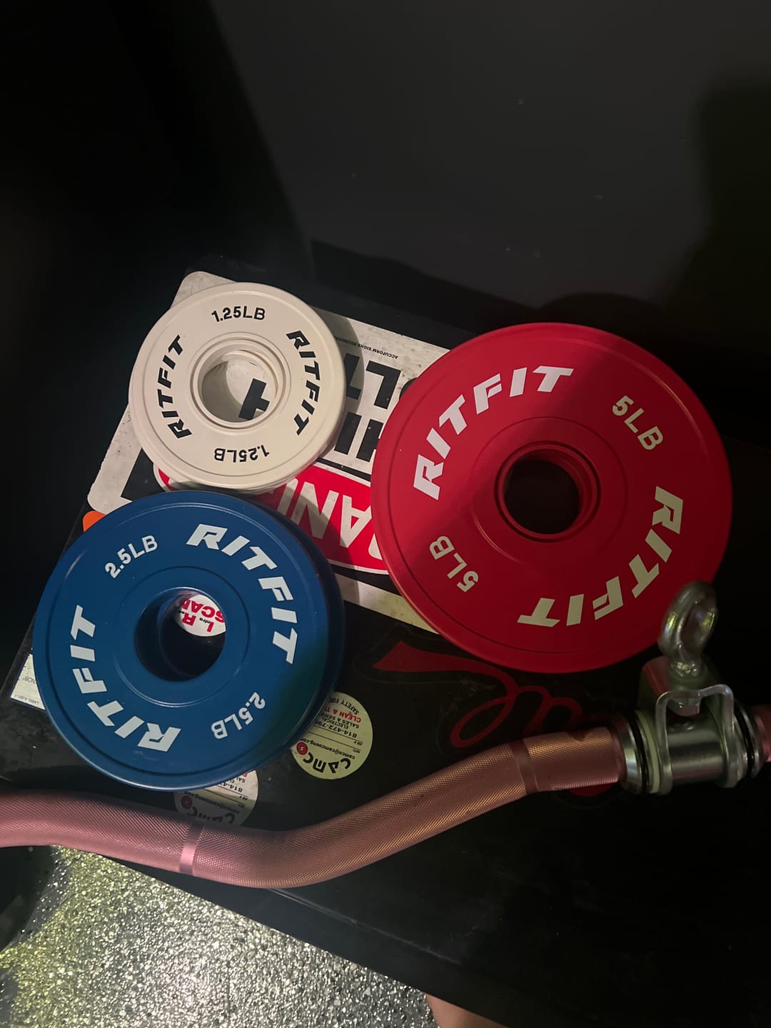 Customer photo review of RitFit Mini Rubber Weight Plates Standard Set