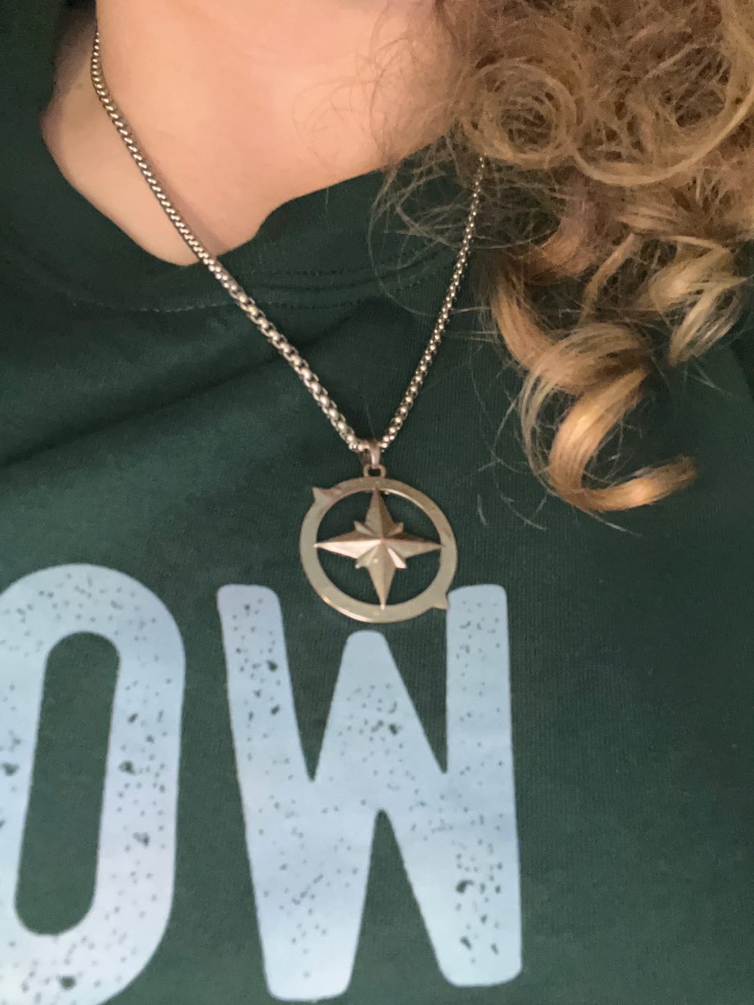 Customer photo review of SKZ Compass Necklace
