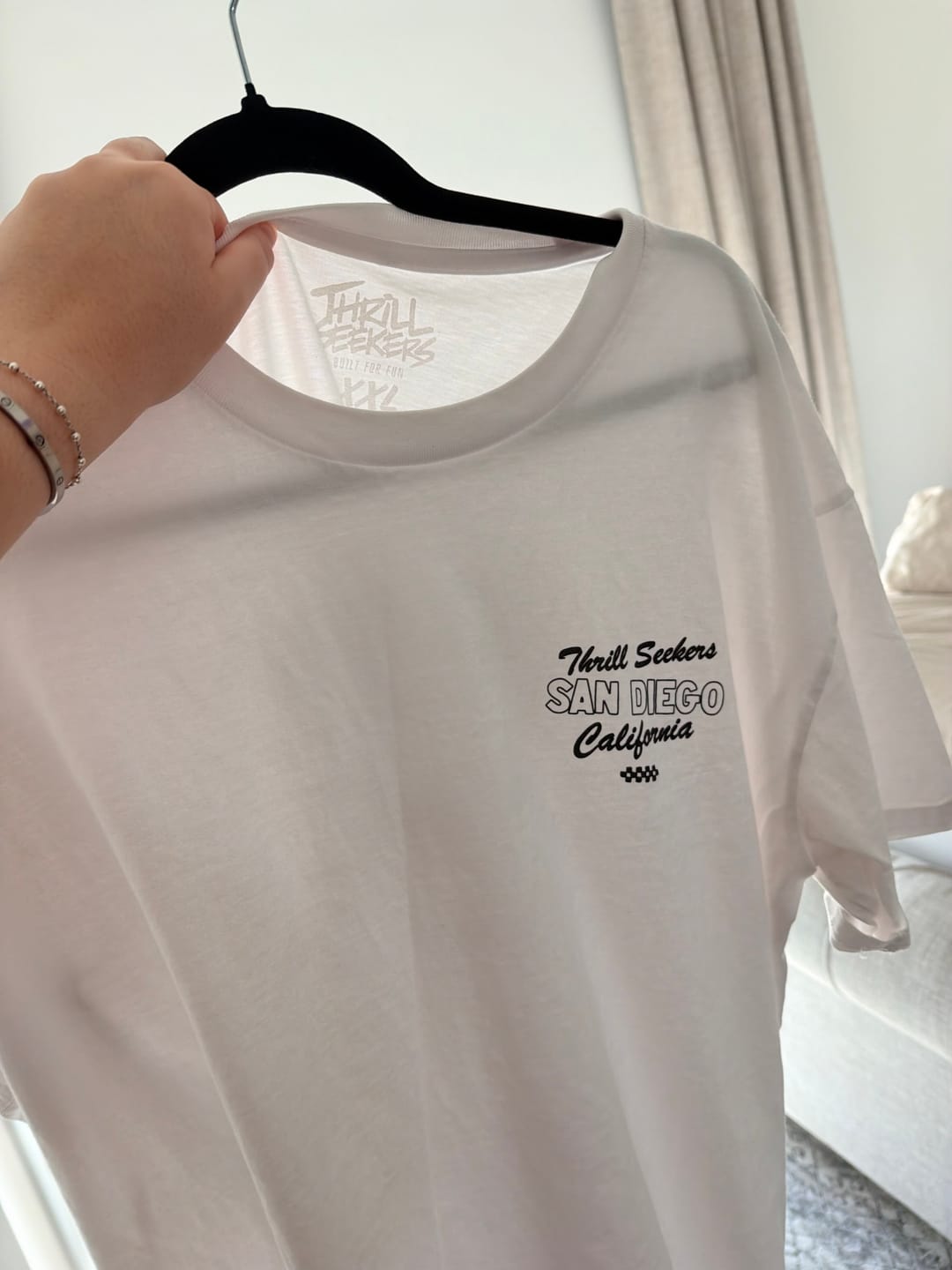 Customer photo review of Shop Tee - White