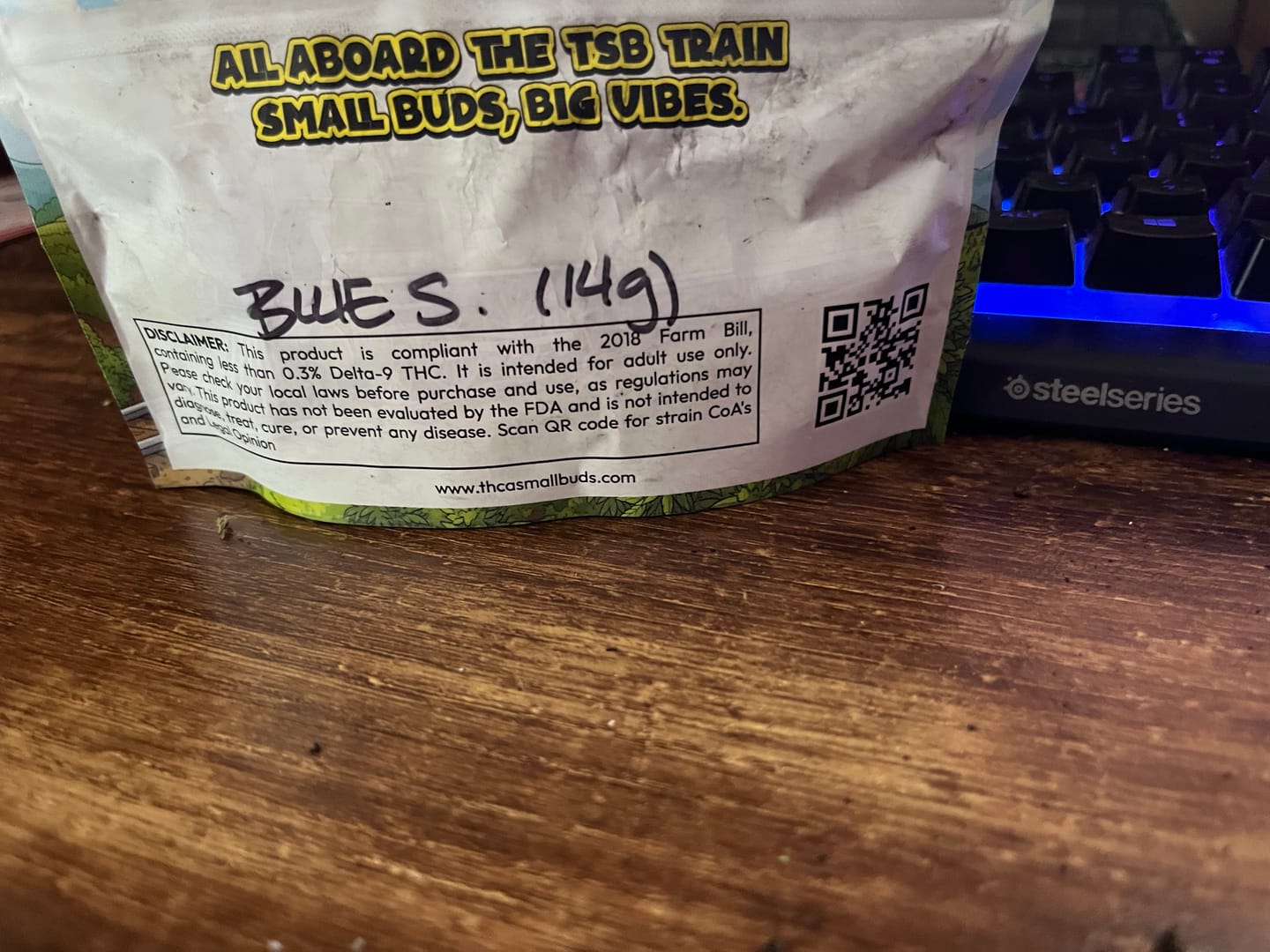 Customer photo review of Blue Sharpiez THCA Flower